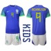 Günstige Brasilien Richarlison #9 Babykleidung Auswärts Fussballtrikot Kinder WM 2022 Kurzarm (+ kurze hosen)